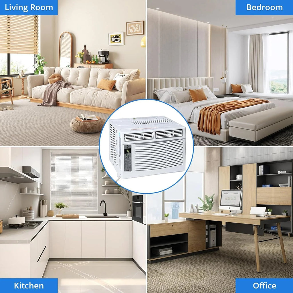 GAOMON Smart 6000 BTU Window Air Conditioner - WiFi - Enabled AC with Remote & App Control, Timer, Sleep Mode, Easy