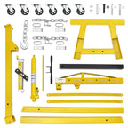 GARVEE 2 Ton Folding Hydraulic Engine Hoist with Lever, Folding Engine Shop Crane Hoist Lift, Heavy Cherry Picker