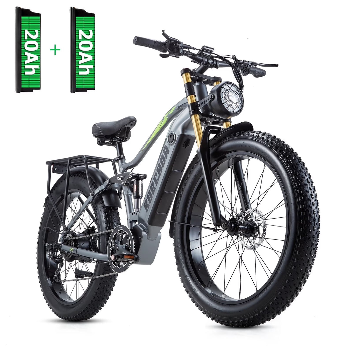 Electric Bike for Adults 26'', 1000W E - Mountain Bike 48V 30/20ah UL2849 Removable Battery, Fat Tire Ebike up to