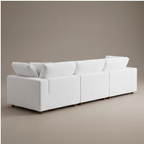 Roomviax Carmen Down Filled Overstuffed Sofa Pure White