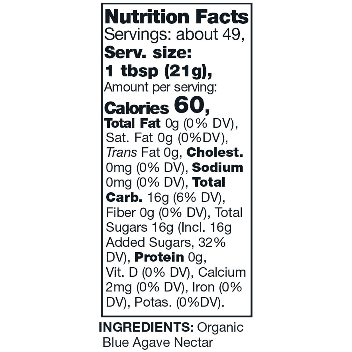 Kirkland Signature Organic Blue Agave, 36 oz, 2 - Count