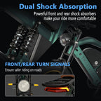 3000W(Peak) Motor 35MPH SMARTRAVEL ST202 Electric Dirt Bike for Adults, 52V50AH Dual Battery Ebike, 92+ Miles Range