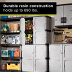 Rubbermaid Full Double Door Vertical 27 Cu.ft. Garage Storage Cabinet