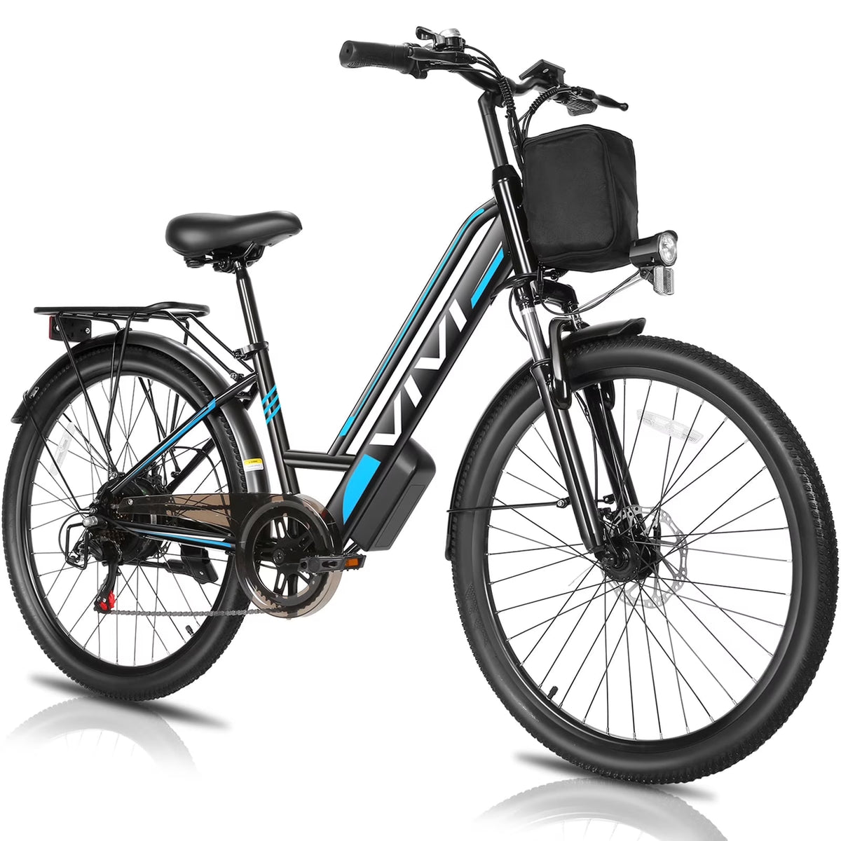 Vivi Electric Bike 26" City Commuter Electric Bike 48V 500W Step - Through Electric Bike 19.8MPH Electric Cruiser