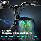 Vivi Electric Bike 26" City Commuter Electric Bike 48V 500W Step - Through Electric Bike 19.8MPH Electric Cruiser