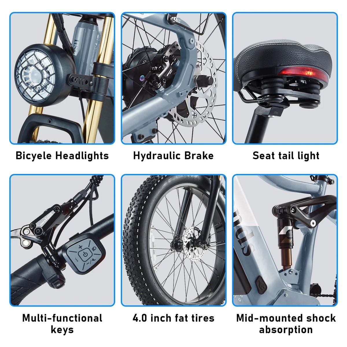 Electric Bike for Adults 26'', 1000W E - Mountain Bike 48V 30/20ah UL2849 Removable Battery, Fat Tire Ebike up to