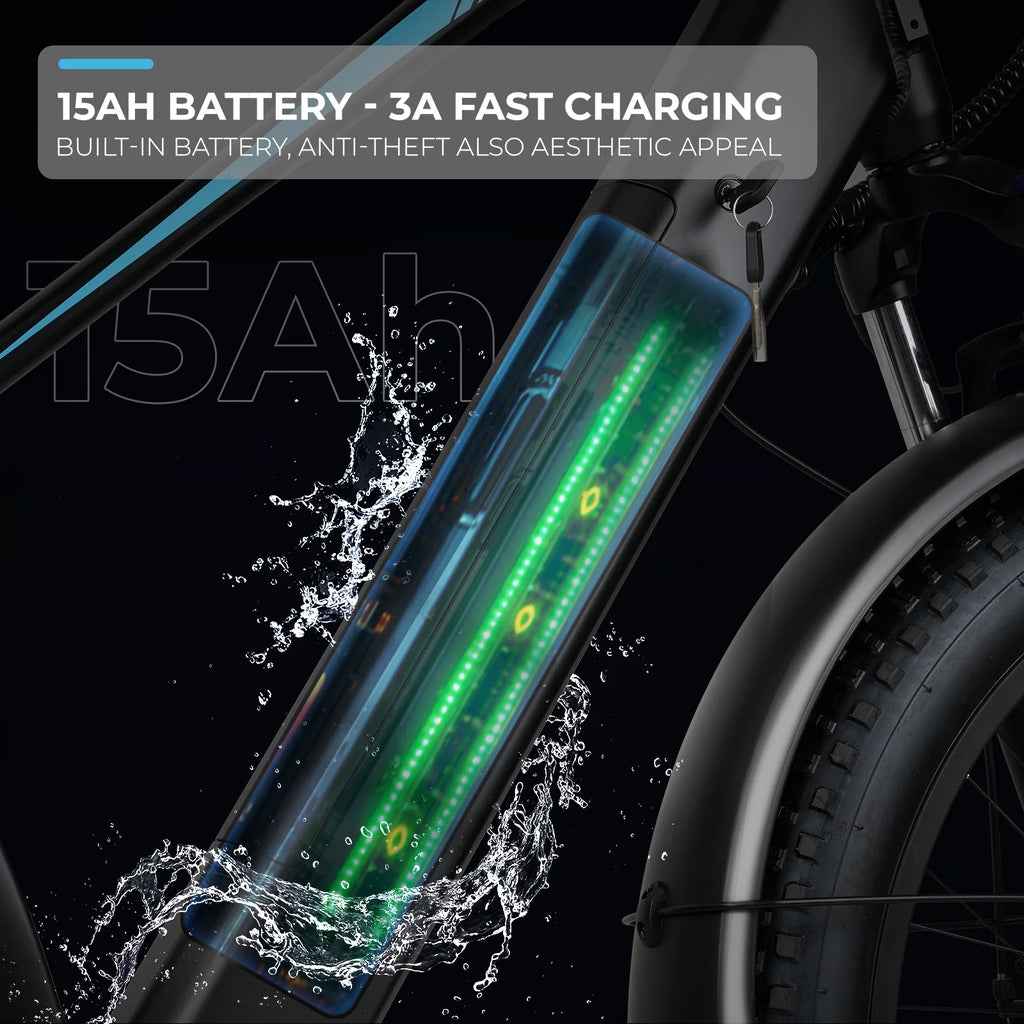 ANCHEER Electric Bike for Adults Peak 1000W Electric Bicycle 48V 15AH Battery Electric Bike 26" x 4.0" Fat Tire