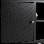 Roomviax Magnolia 2 Door 2 Shelf Media Stand Black
