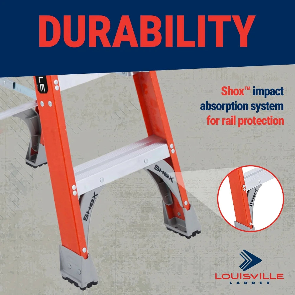 Louisville Ladder 6 - Foot Fiberglass Step Ladder, 300 - Pound Load Capacity, Type IA, FS1506