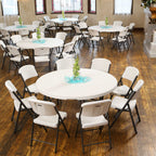 Lifetime 60 in Round Folding Table, Indoor/Outdoor Commercial Grade, Almond (280435)