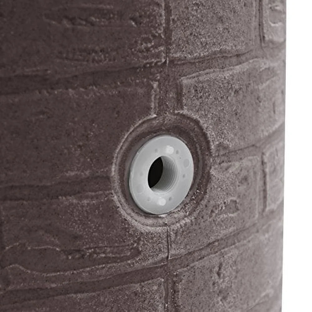 Good Ideas IMP - D50 - DAR Impressions Downton Rain Saver Rain Barrel, 50 Gallon, Dark Granite