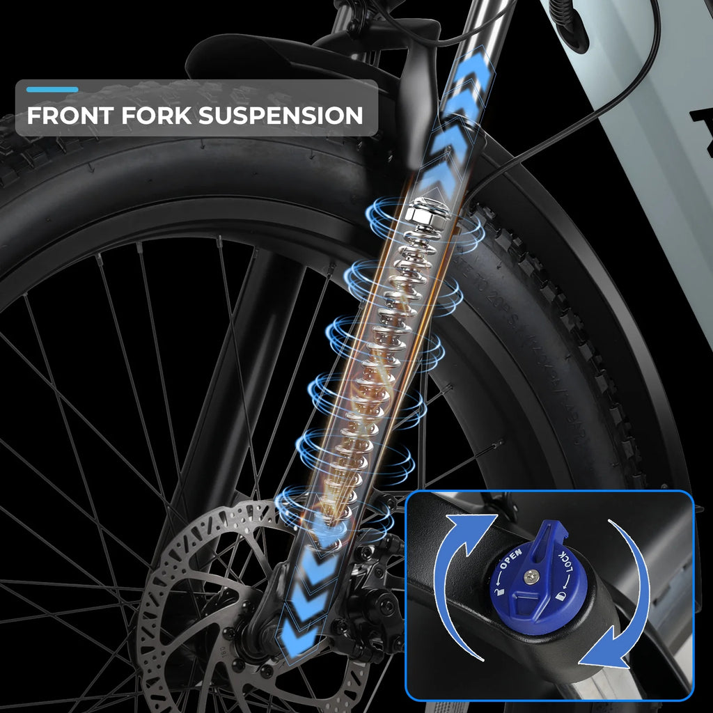 ANCHEER Electric Bike for Adults Peak 1000W Electric Bicycle 48V 15AH Battery Electric Bike 26" x 4.0" Fat Tire
