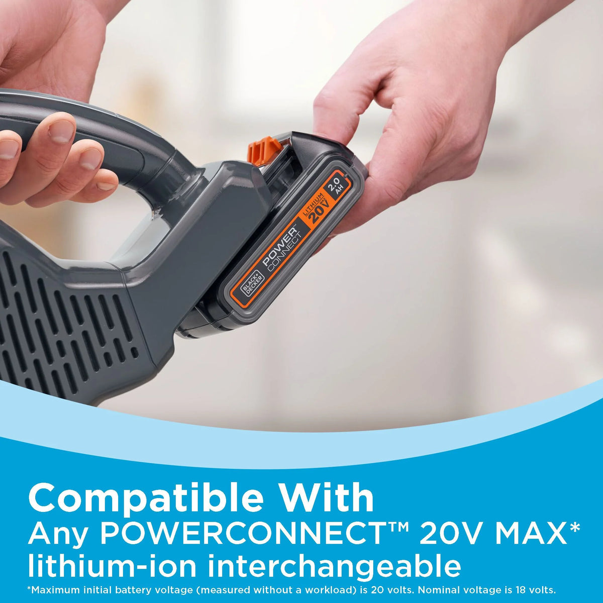 BLACK+DECKER POWERSERIES+ 20V Max* Cordless Stick Vacuum Kit, for Carpet and Hard Floors, Convertible to Handheld, 44