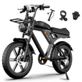 Movcan V30 Electric Bike for Adult, 1000W 20" Fat Tire 48V 15.6AH Removable Battery, 28MPH 7 - Speed Disc Brake Off