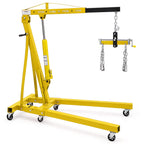 GARVEE 2 Ton Folding Hydraulic Engine Hoist with Lever, Folding Engine Shop Crane Hoist Lift, Heavy Cherry Picker