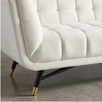 Roomviax Adrianna Upholstered Velvet Sofa Ivory