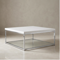 Roomviax Mark Chrome High Gloss Coffee Table White/Chrome