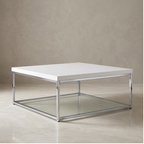 Roomviax Mark Chrome High Gloss Coffee Table White/Chrome