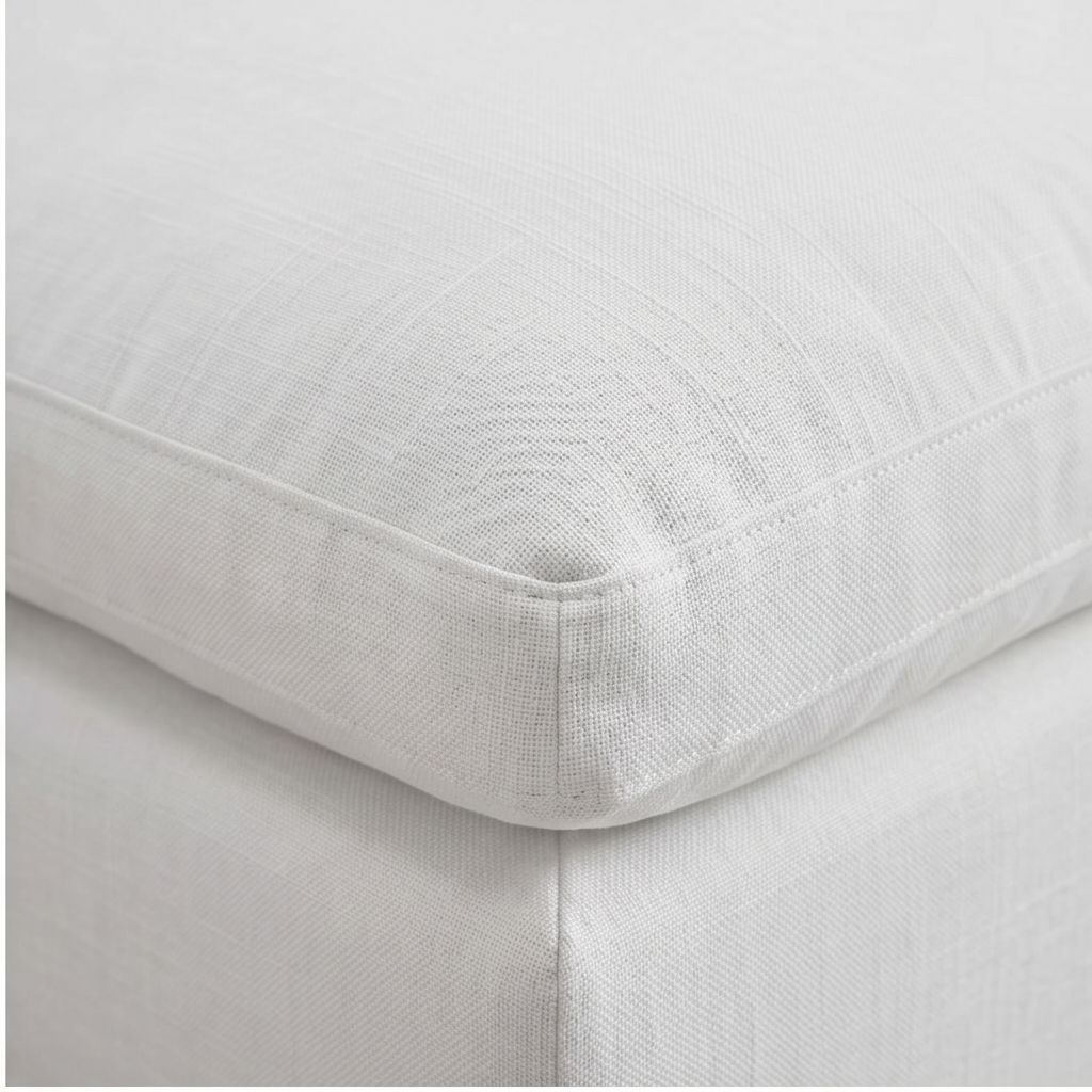 Roomviax Carmen Down Filled Overstuffed Sofa Pure White