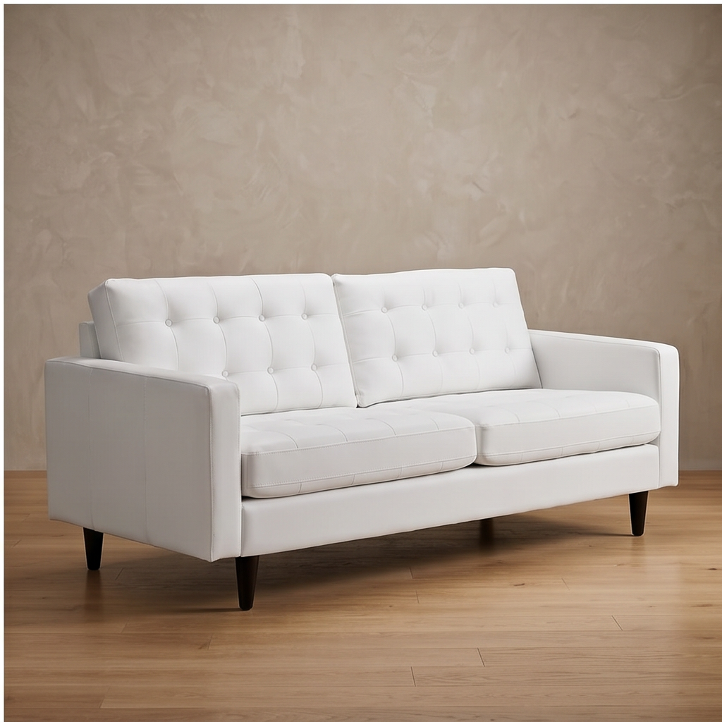 Roomviax Era Leather Sofa White