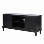 Roomviax Magnolia 2 Door 2 Shelf Media Stand Black