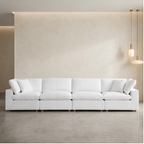 Roomviax Carmen 4 Piece Modular Sectional Sofa Pure White