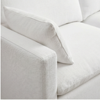 Roomviax Antonio Upholstered Fabric Sofa White