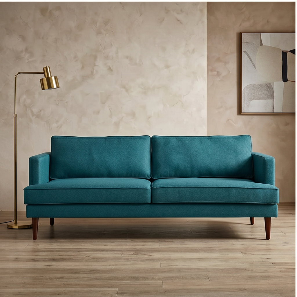 Roomviax Aisley Upholstered Fabric Sofa Teal