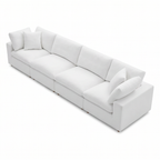 Roomviax Carmen 4 Piece Modular Sectional Sofa Pure White
