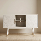 Roomviax Liam 2 Door Media Stand White Washed