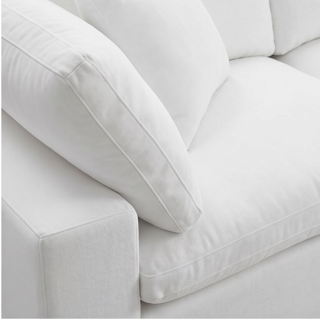 Roomviax Carmen 4 Piece Modular Sectional Sofa Pure White