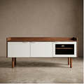 Roomviax Sade 2 Shelf Media Stand Walnut/White