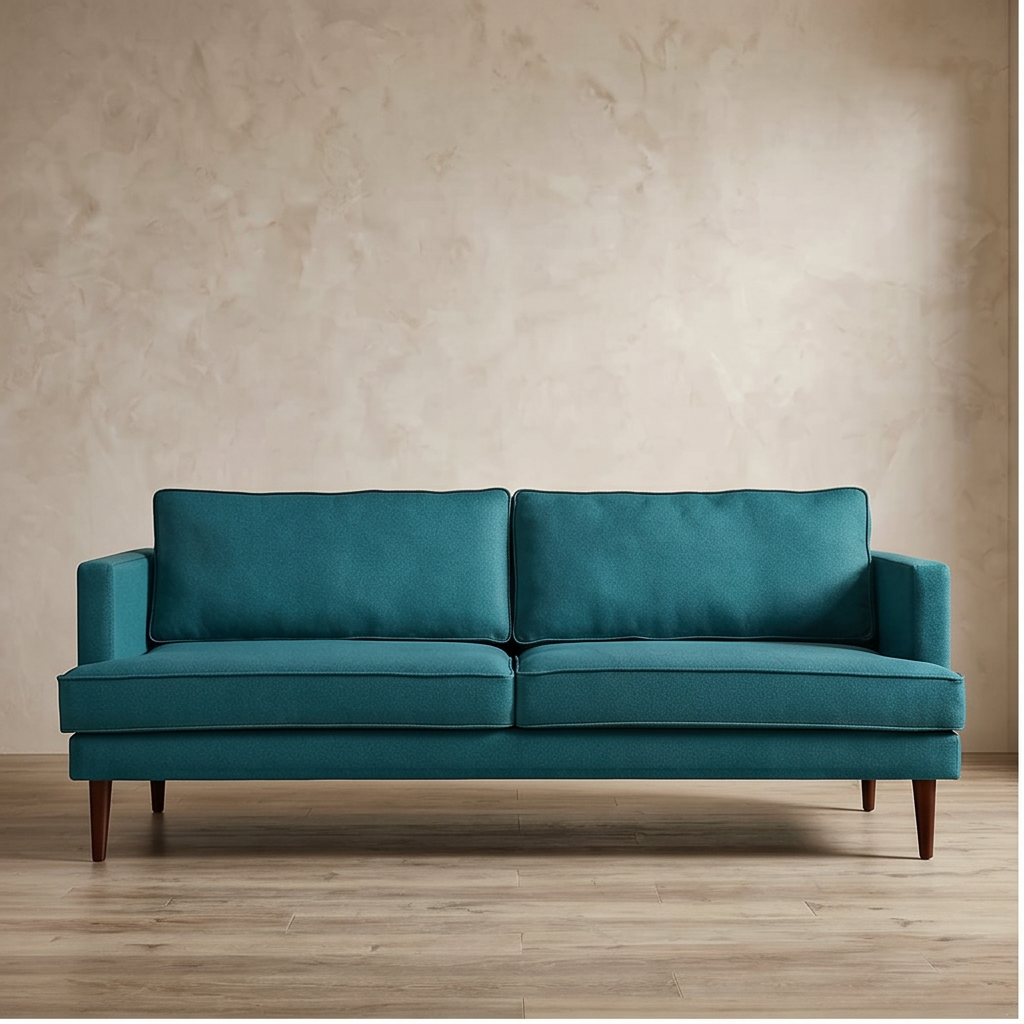 Roomviax Aisley Upholstered Fabric Sofa Teal