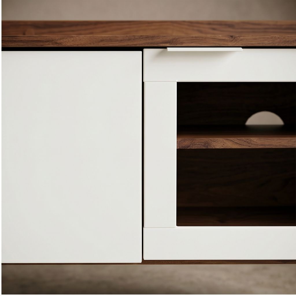 Roomviax Sade 2 Shelf Media Stand Walnut/White