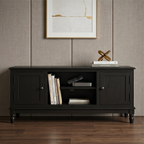 Roomviax Ozbourne 2 Door 1 Shelf Media Stand Black